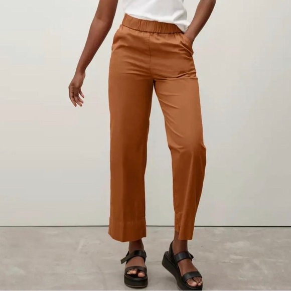 Everlane Pants - Everlane Womens The Easy Pant Pull On Pockets Stretch Honey Orange pants Sz 14